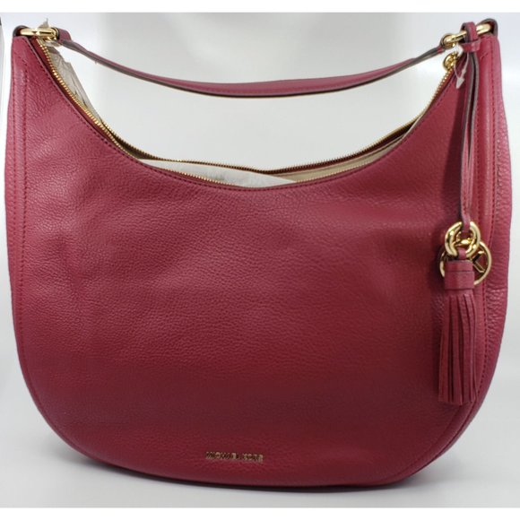 Michael Kors Handbags - NWOT Michael Kors Lydia Large Merlot Hobo With Tassel